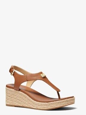 MICHAEL Michael Kors Brown Leather MK Thong Sandals